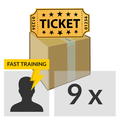 9 Fast Training lessons for 1 person